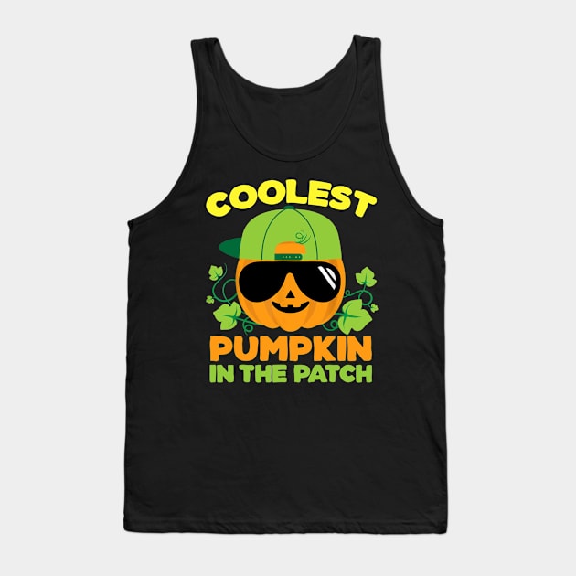 Pumpkin Patch Shirt For Boys Coolest Matching Halloween Tank Top by Ortizhw